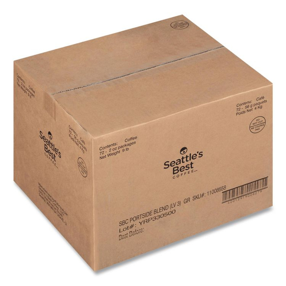 SEATTLE'S BEST COFFEE, LLC 11008558CT Premeasured Coffee Packs, Portside Blend, 2.1 oz Packet, 72/Carton