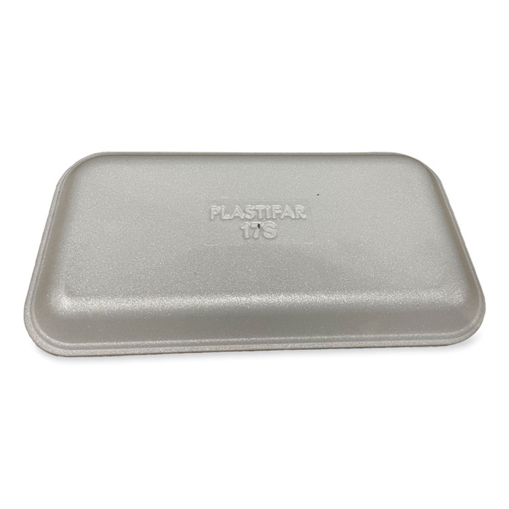 GEN 17SWH Meat Trays, #17S, 8.5 x 4.69 x 0.64, White, Foam, 500/Carton