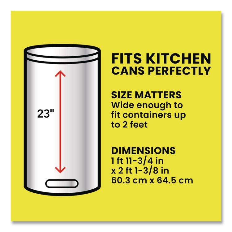 CLOROX SALES CO. Glad® 78361 ForceFlex Kitchen Drawstring Trash Bags, 13 gal, Gain Fresh Clean Scent, 24 x 27.38, White, 40 Bags/Box, 6 Boxes/Carton