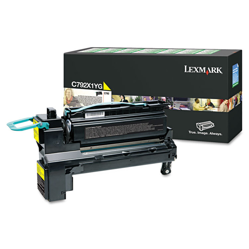 LEXMARK INT'L, INC. C792X1YG C792X1YG Return Program Extra High-Yield Toner, 20,000 Page-Yield, Yellow