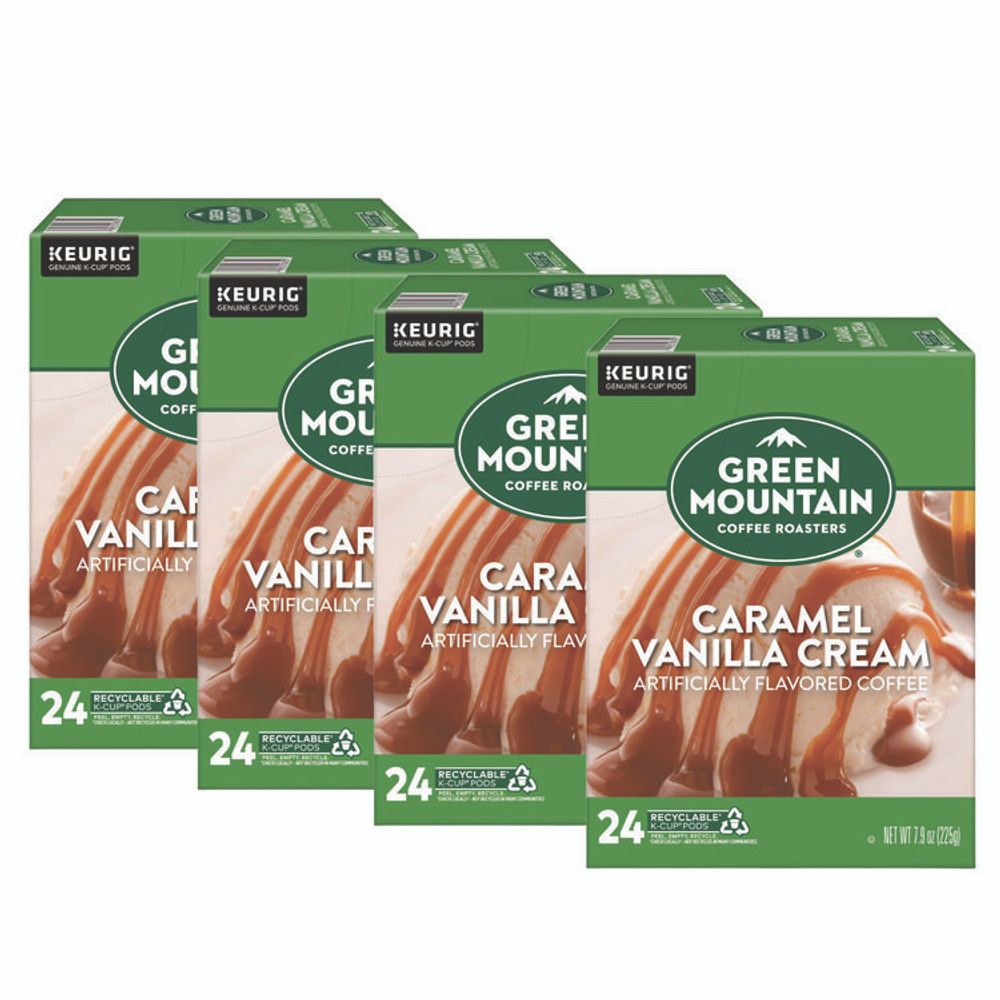 KEURIG DR PEPPER Green Mountain Coffee® 6700CT Caramel Vanilla Cream Coffee K-Cups, 96/Carton