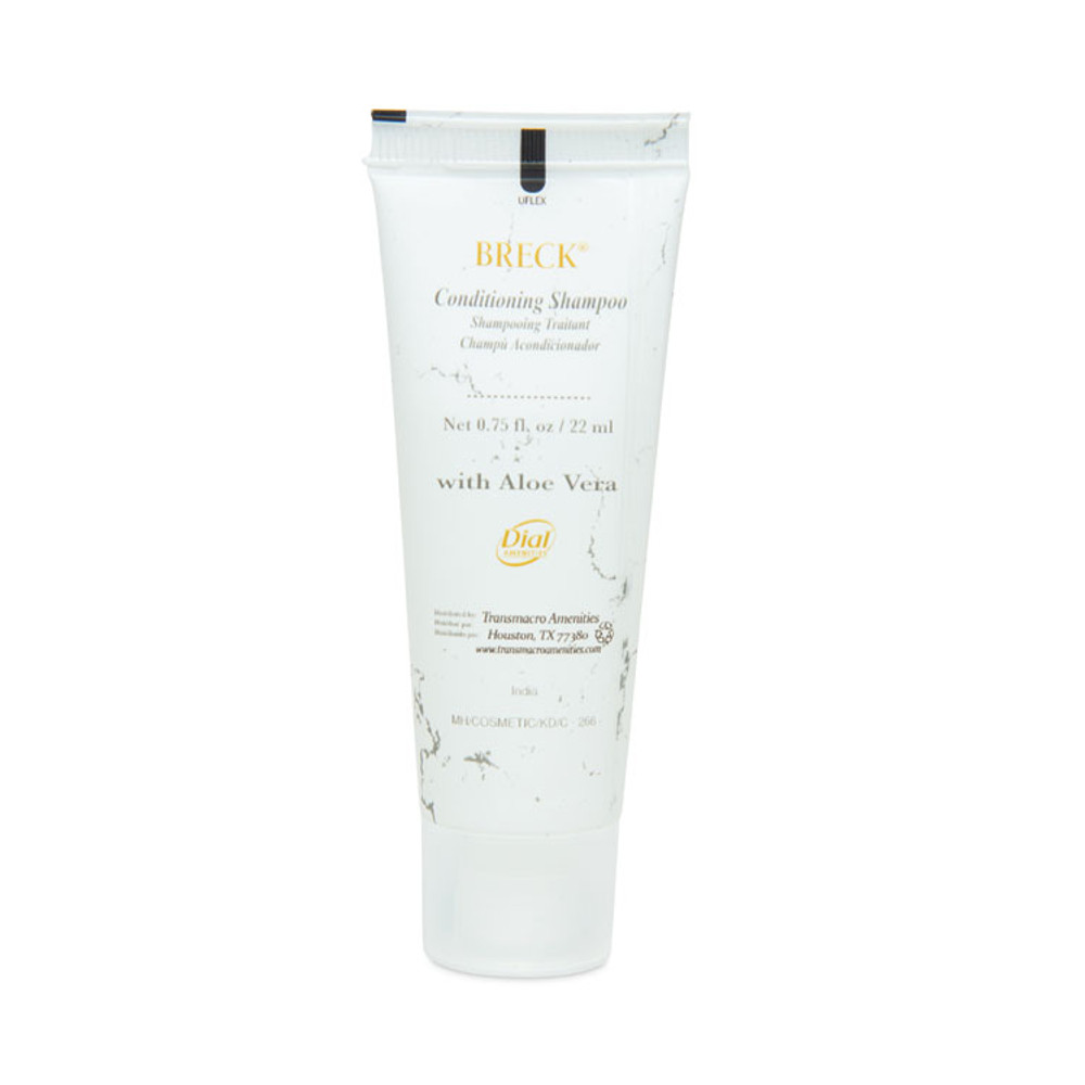 TRANSMACRO AMENITIES Dial® 1319071 Breck Conditioning Shampoo, Unscented, 0.75 oz, 288/Carton