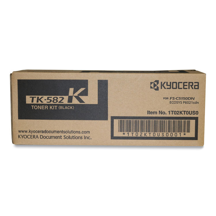 MITA Kyocera TK582K TK582K High-Yield Toner, 3,500 Page-Yield, Black