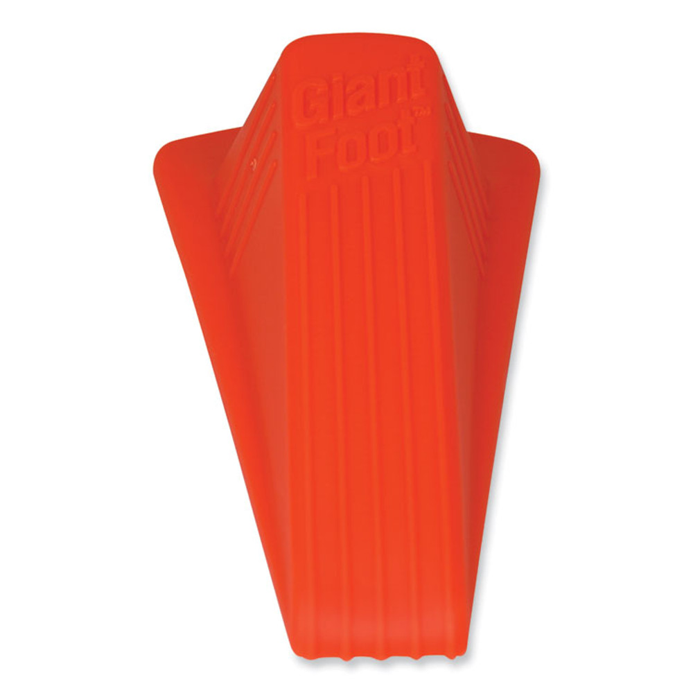 MASTER CASTER COMPANY 00965 Giant Foot Doorstop, No-Slip Rubber Wedge, 3.5w x 6.75d x 2h, Safety Orange
