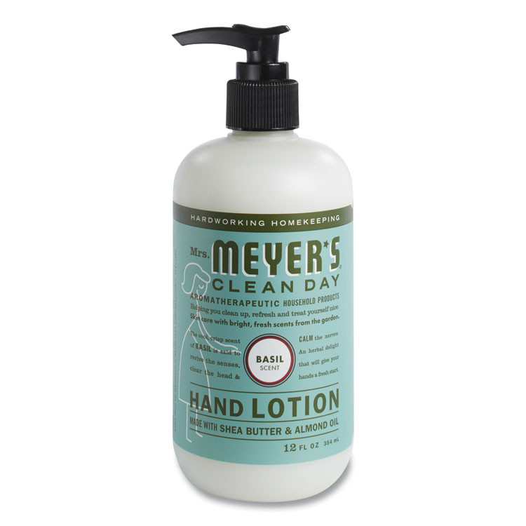 THE CALDREA COMPANY Mrs. Meyer's® 686591 Clean Day Hand Lotion, 12 oz Pump Bottle, Basil Scent