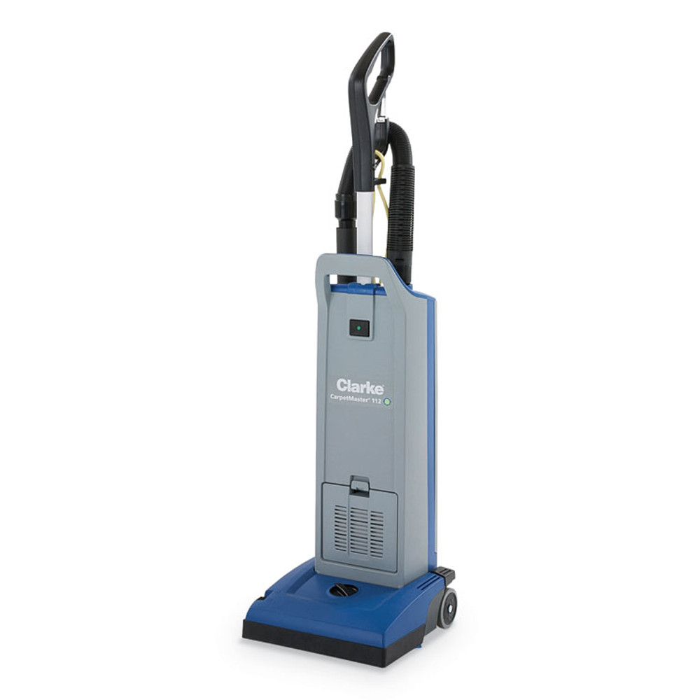 NILFISK, INC. Clarke® 107407690 CarpetMaster 12" Single-Motor Upright Vacuum, 11.5" Cleaning Path, Gray/Blue