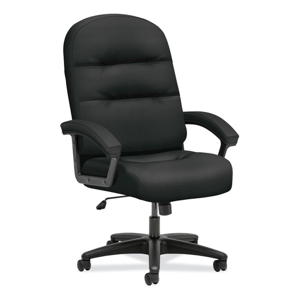 HON COMPANY 2095HPWST10T Pillow-Soft 2090 Series Executive High-Back Swivel/Tilt Chair, Supports Up to 300 lb, 16" to 21" Seat Height, Black