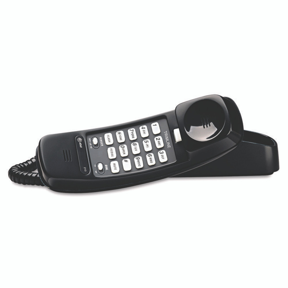 VTECH COMMUNICATIONS AT&T® 210B 210 Trimline Telephone, Black