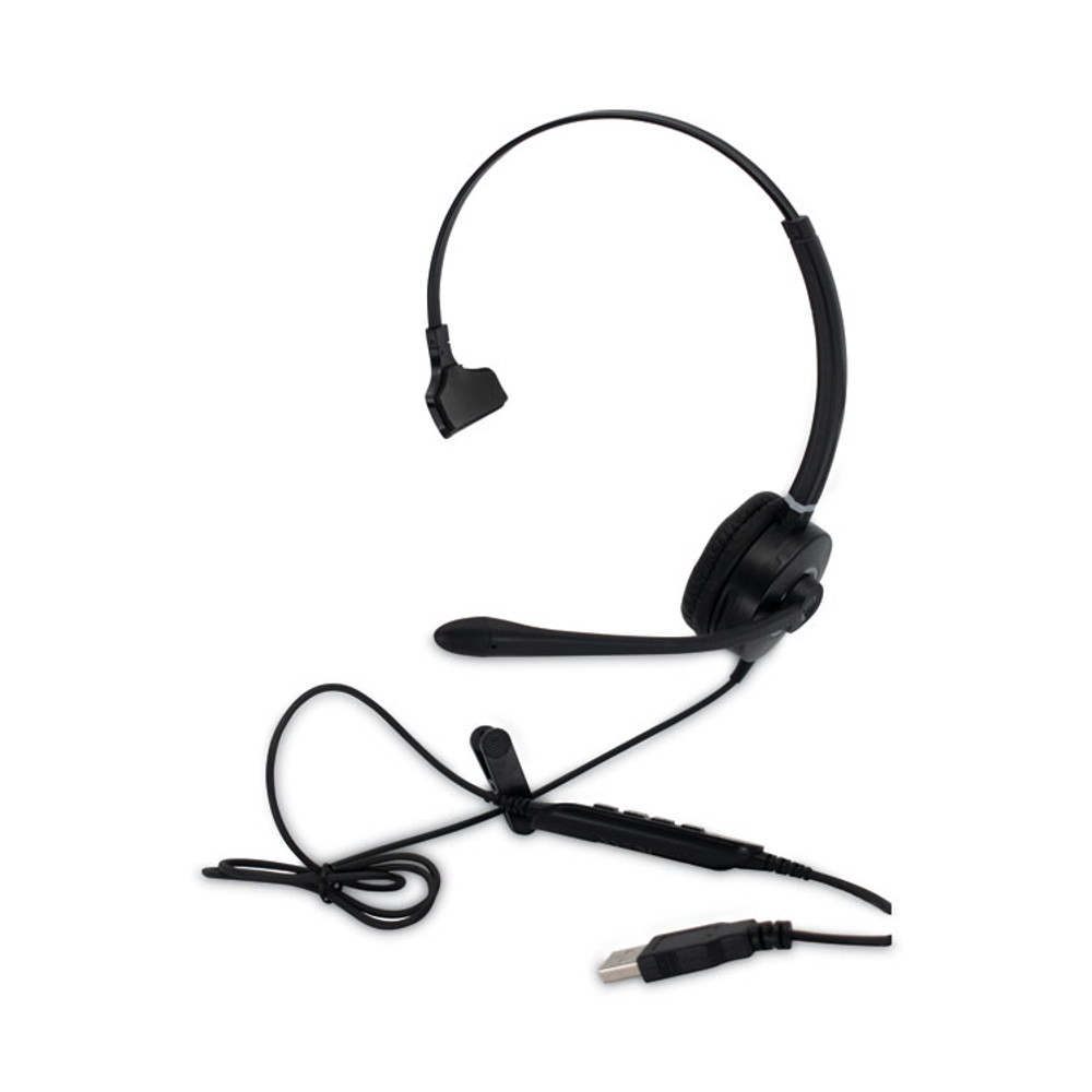 SPRACHT HSWDUSB1 HS-WD-USB-1 Monaural Over The Head Headset, Black