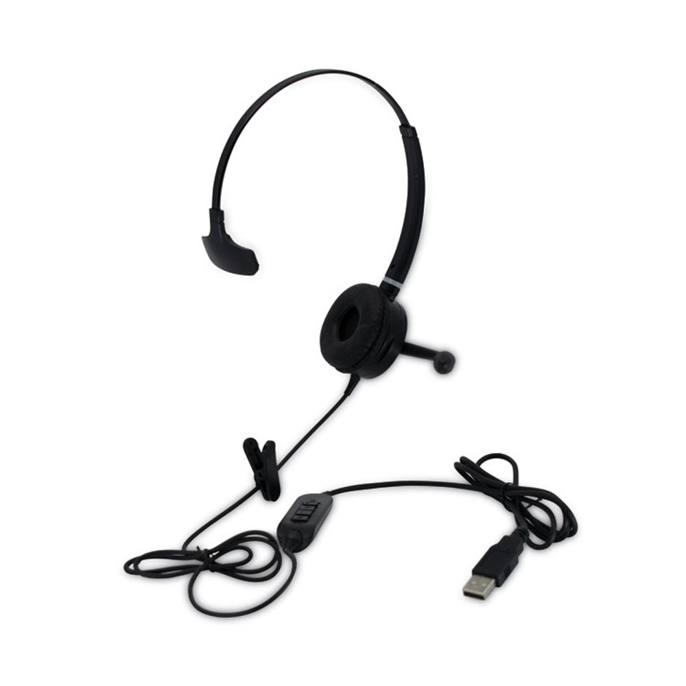 SPRACHT HSWDUSB1 HS-WD-USB-1 Monaural Over The Head Headset, Black