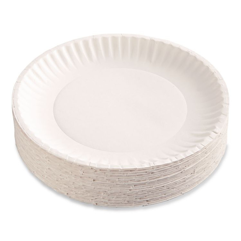 AJM PACKAGING CORP. Corporation PP6AJKWH Paper Plates, 6" dia, White, 1,000/Carton