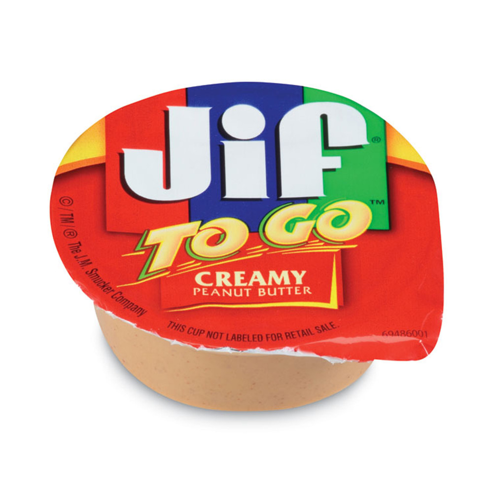 J.M. SMUCKER CO. Jif To Go® 24136 Spreads, Creamy Peanut Butter, 1.5 oz Cup, 8/Box