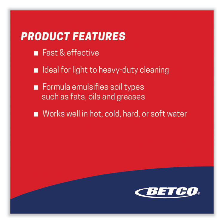 BETCO CORPORATION 10120400 Kitchen Degreaser, Characteristic Scent, 1 gal Bottle, 4/Carton