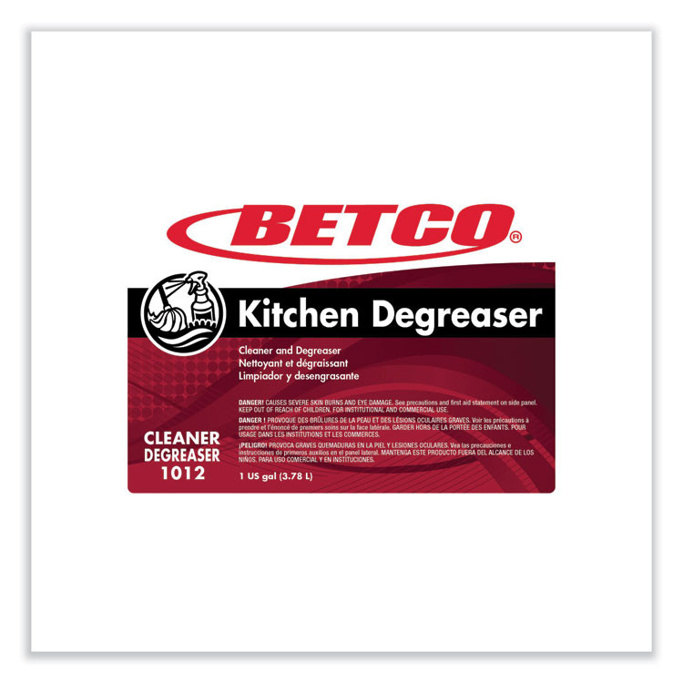 BETCO CORPORATION 10120400 Kitchen Degreaser, Characteristic Scent, 1 gal Bottle, 4/Carton