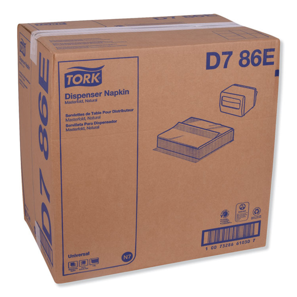 SCA TISSUE Tork® D786E Universal Masterfold Dispenser Napkins, 1-Ply, 13 x 12, Natural, 6,000/Carton