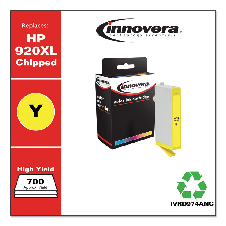 INNOVERA D974ANC Remanufactured Yellow High-Yield Ink, Replacement for 920XL (CD974AN), 700 Page-Yield