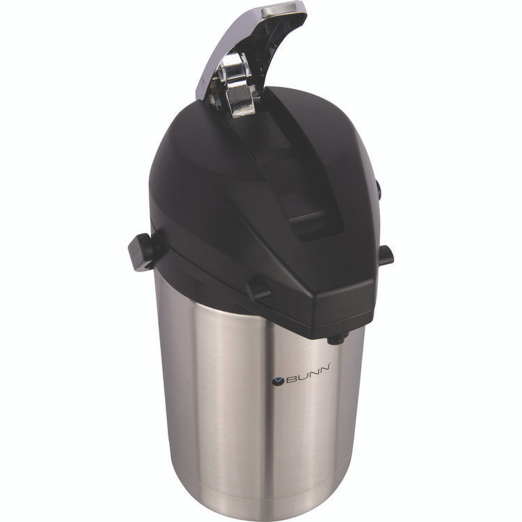 BUNN-O-MATIC AIRPOT30 Lever Action Airpot, 101 oz, Stainless Steel/Black