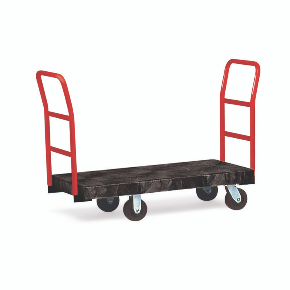 RUBBERMAID COMMERCIAL PROD. 4436-10 BLA Heavy-Duty Platform Truck Cart, 1,200 lb Capacity, 24 x 48 Platform, Black