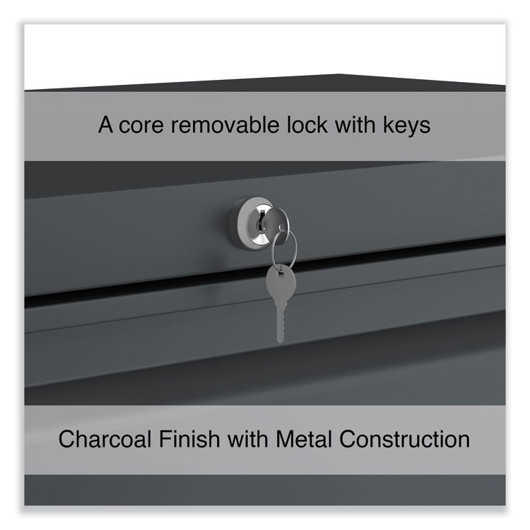 ALERA HLF3641CC Lateral File, 3 Legal/Letter/A4/A5-Size File Drawers, Charcoal, 36" x 18.63" x 40.25"