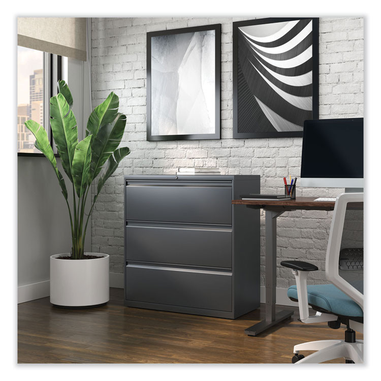 ALERA HLF3641CC Lateral File, 3 Legal/Letter/A4/A5-Size File Drawers, Charcoal, 36" x 18.63" x 40.25"