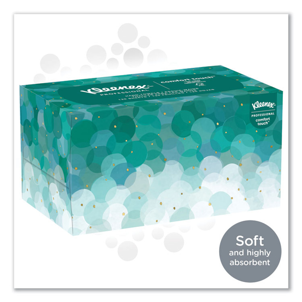 KIMBERLY-CLARK PROFESSIONAL Kleenex® 11268 Ultra Soft Hand Towels, POP-UP Box, 1-Ply, 9 x 10, White, 70/Box