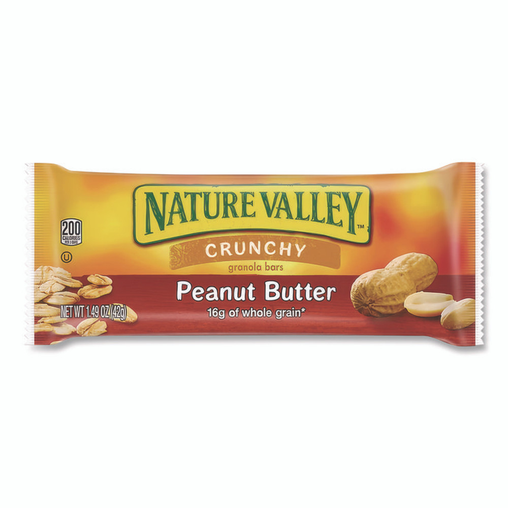 GENERAL MILLS Nature Valley® GEM2384 Granola Bars, Crunchy Peanut Butter, 1.5 oz Pouch, 28/Box
