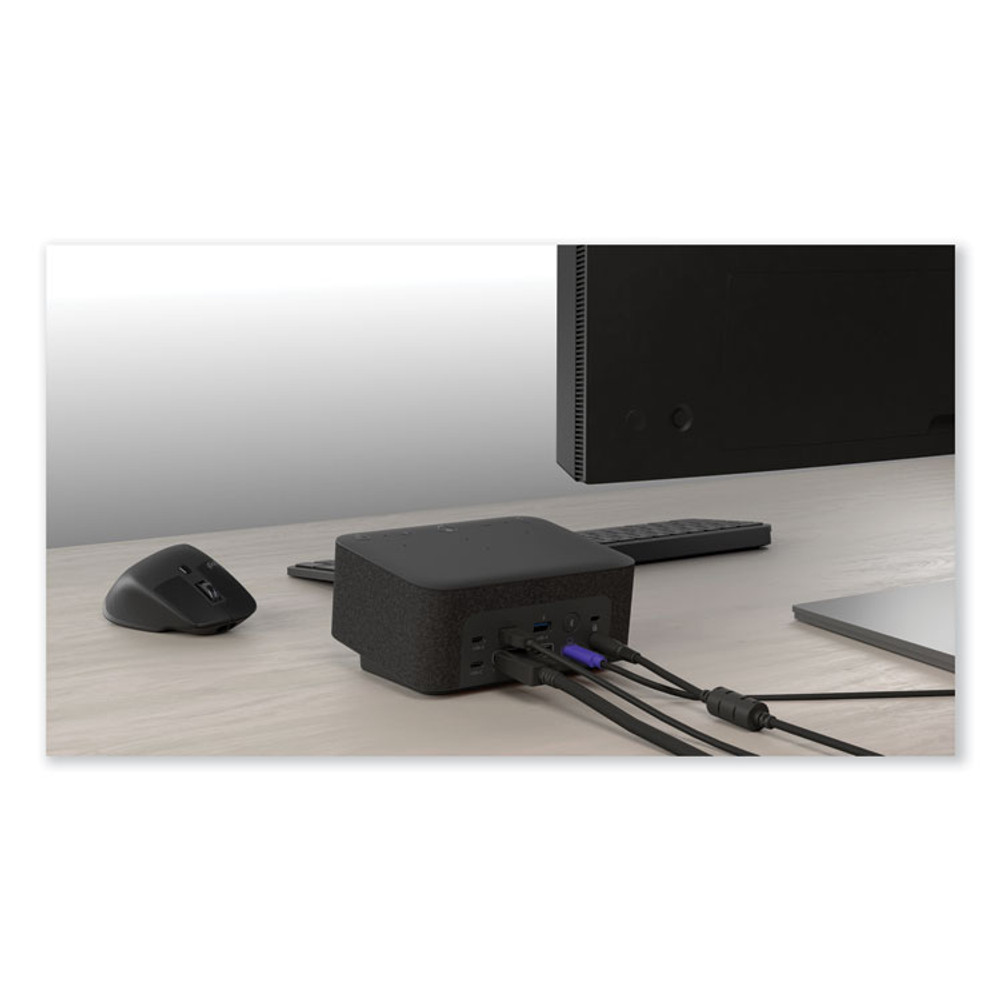 LOGITECH, INC. 986000015 Teams Logi Dock, 1 HDMI/1 Displayport/2 USB A/3 USB C, Graphite