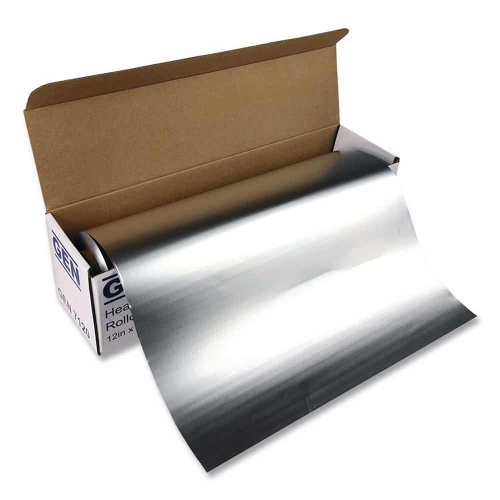GEN 7120CT Heavy-Duty Aluminum Foil Roll, 12" x 500 ft, 6/Carton