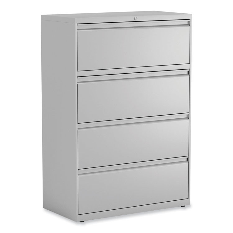 ALERA HLF3654LG Lateral File, 4 Legal/Letter-Size File Drawers, Light Gray, 36" x 18.63" x 52.5"