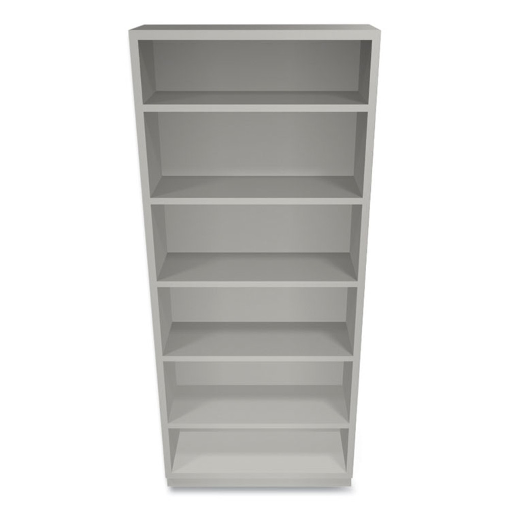 HON COMPANY S82ABCQ Metal Bookcase, Six-Shelf, 34.5w x 12.63d x 81.13h, Light Gray