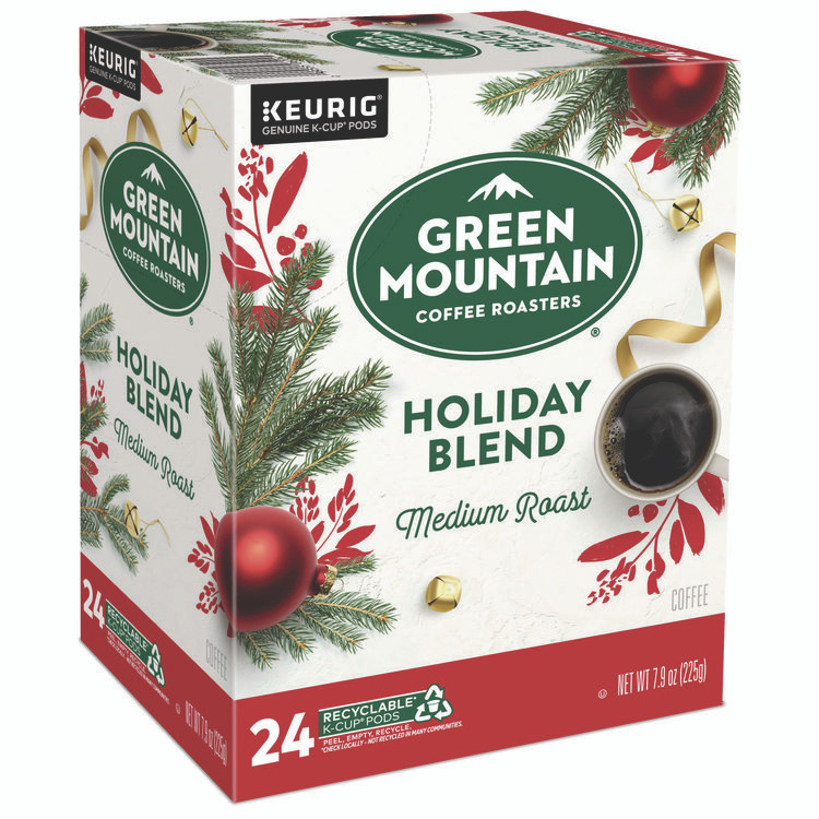 KEURIG DR PEPPER Green Mountain Coffee® 6204 Holiday Blend K-Cups, Medium Roast, 24/Box