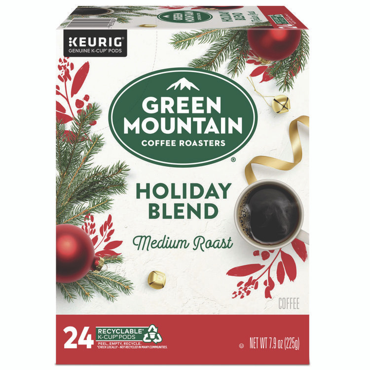 KEURIG DR PEPPER Green Mountain Coffee® 6204 Holiday Blend K-Cups, Medium Roast, 24/Box