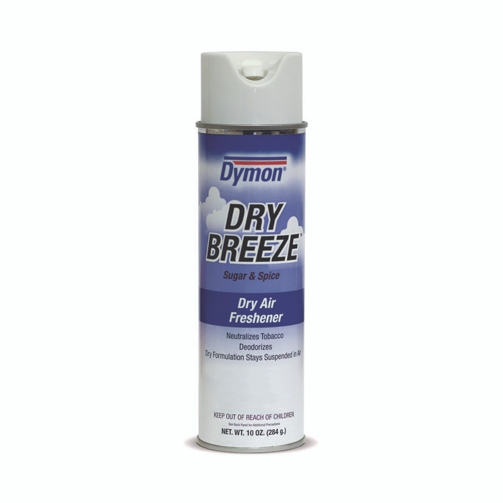 ITW PRO BRANDS Dymon® 70220 Dry Breeze Aerosol Air Freshener, Sugar and Spice, 10 oz Aerosol Spray, 12/Carton