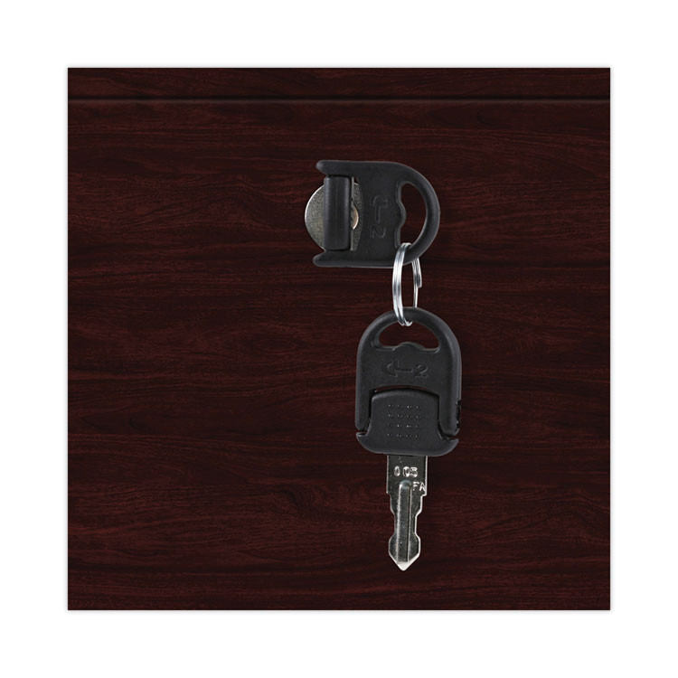 ALERA VA54-2822MY Alera Valencia Series Full Pedestal File, Left or Right, 2 Legal/Letter-Size File Drawers, Mahogany, 15.63" x 20.5" x 28.5"