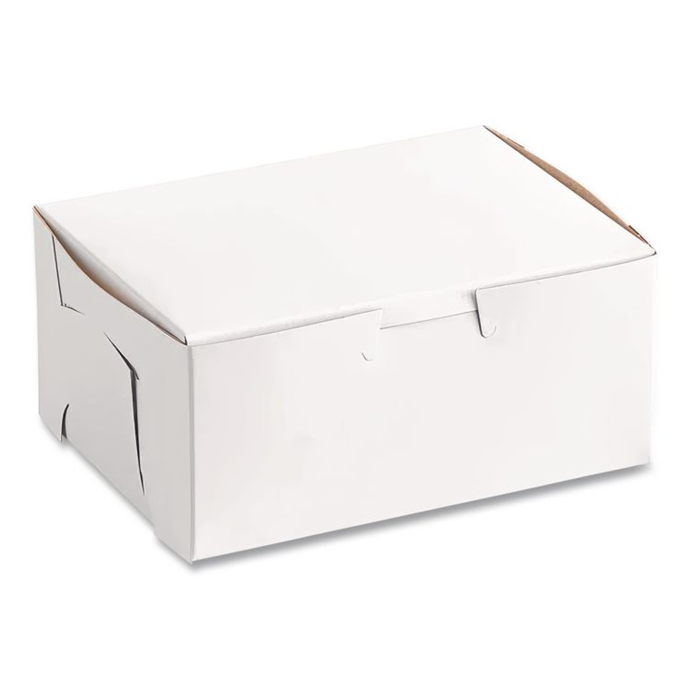 SOUTHERN CHAMPION TRAY SCT® 0905 White One-Piece Non-Window Bakery Boxes, 6 x 6 x 3, White, Paper, 250/Carton