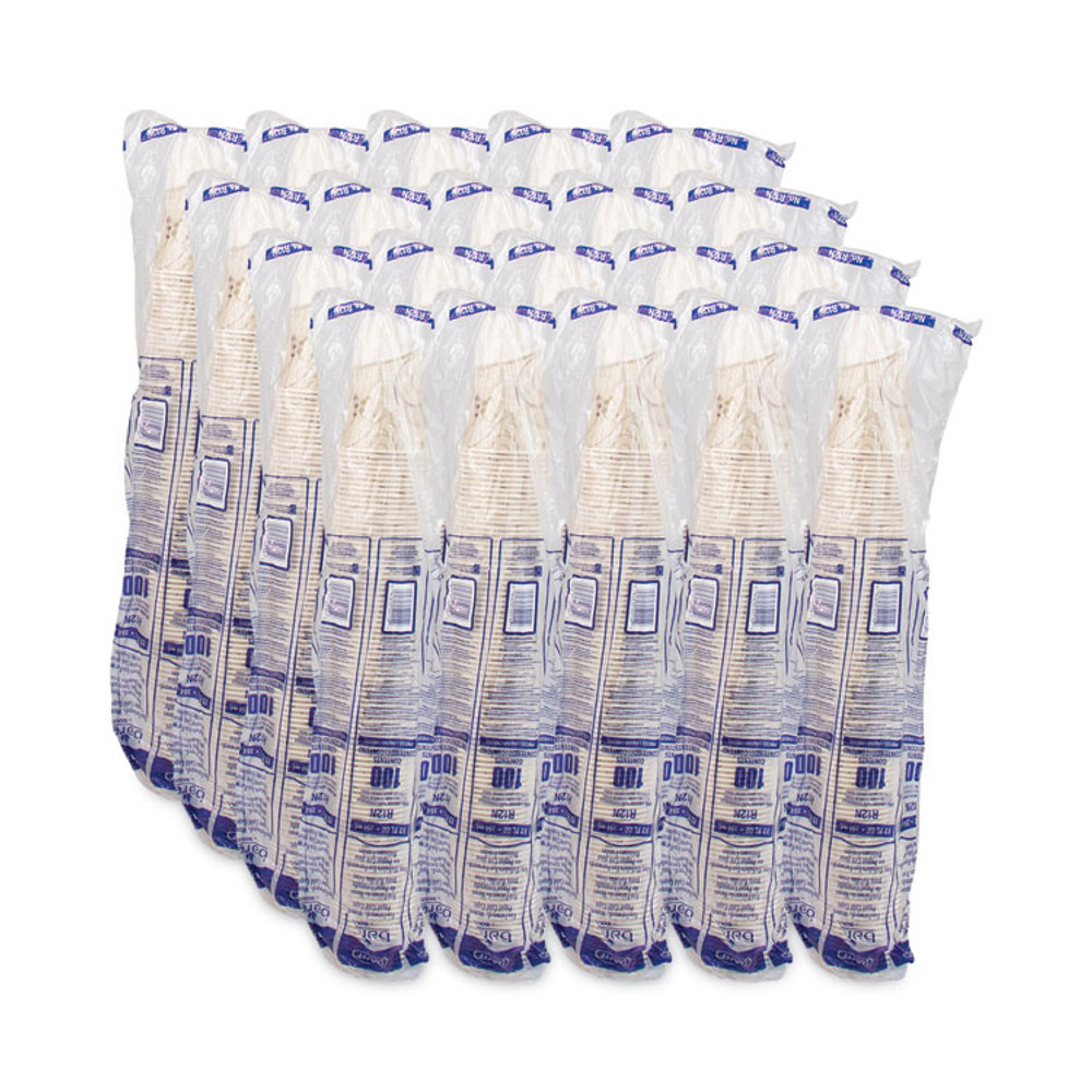 DART SOLO® R12NSYM Symphony Treated-Paper Cold Cups, 12 oz, White/Beige/Red, 100/Bag, 20 Bags/Carton