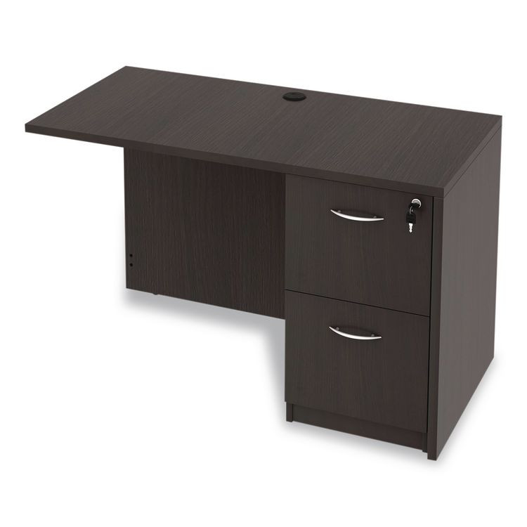 ALERA VA354824ES Alera Valencia Series Reversible Return/Bridge Shell, 47.25w x 23.63d x 29.5h, Espresso