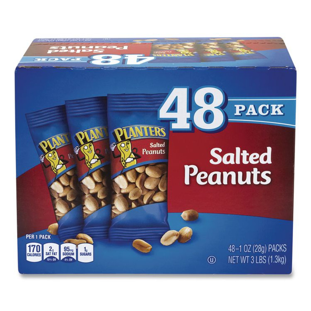 KRAFT FOODS, INC Planters® 22000760 Salted Peanuts, 1 oz Pack, 48/Box
