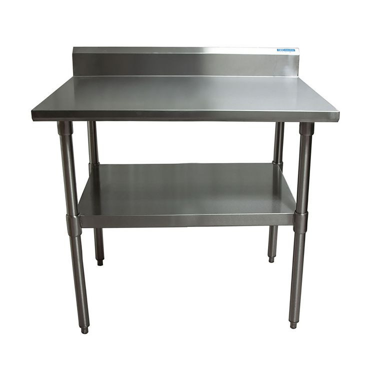 BK RESOURCES 2VTR54830 Stainless Steel 5" Riser Top Tables, 48w x 30d x 39.75h, Silver, 2/Pallet
