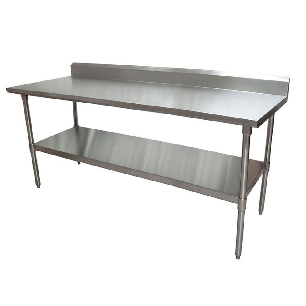 BK RESOURCES 2VTR57230 Stainless Steel 5" Riser Top Tables, 72w x 30d x 39.75h, Silver, 2/Pallet