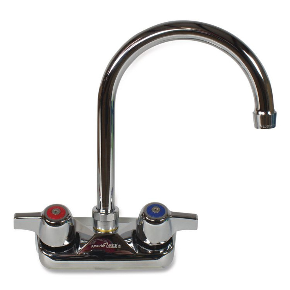BK RESOURCES BKFW5GM WorkForce Standard Duty Faucet, 9.5" Height/5" Reach, Chrome-Plated Brass