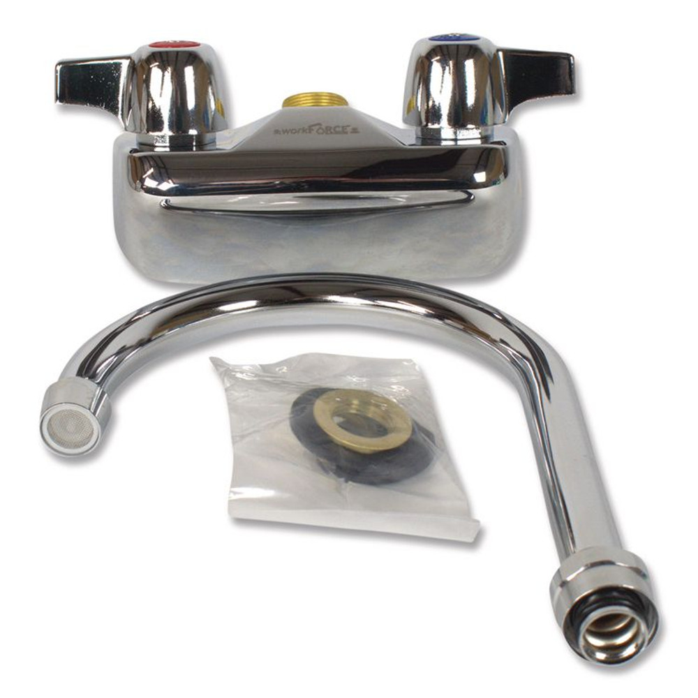 BK RESOURCES BKFW5GM WorkForce Standard Duty Faucet, 9.5" Height/5" Reach, Chrome-Plated Brass