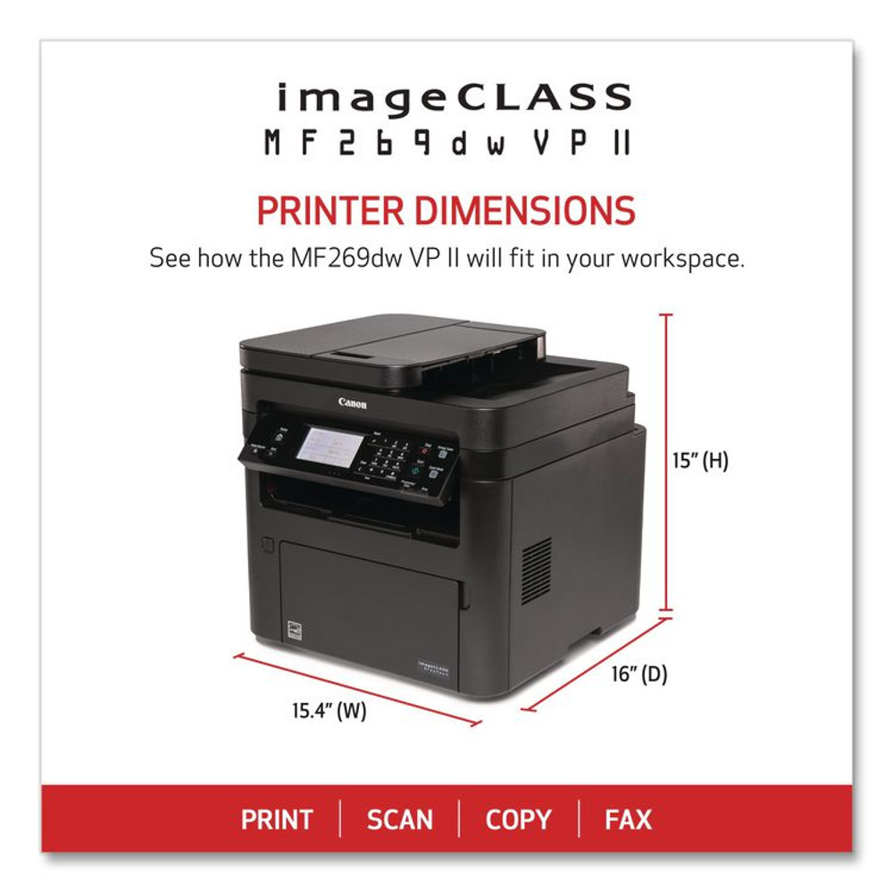 INNOVERA Canon® 5938C001 imageCLASS MF269dw II VP Wireless Multifunction Laser Printer, Copy/Fax/Print/Scan