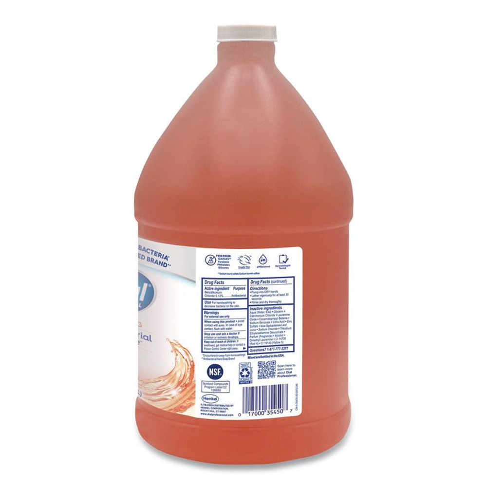 DIAL PROFESSIONAL 35452 Antibacterial Defense Original Foaming Hand Wash, Plus Aloe, Original Scent, 1 gal, 4/Carton