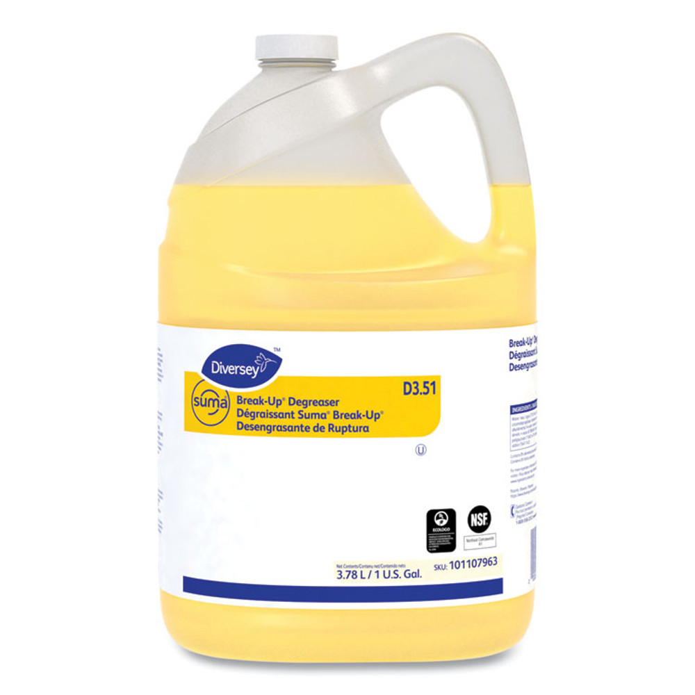 DIVERSEY 101107963 Suma Break-Up Degreaser D3.51, Characteristic Scent, 1 gal Bottle, 4/Carton