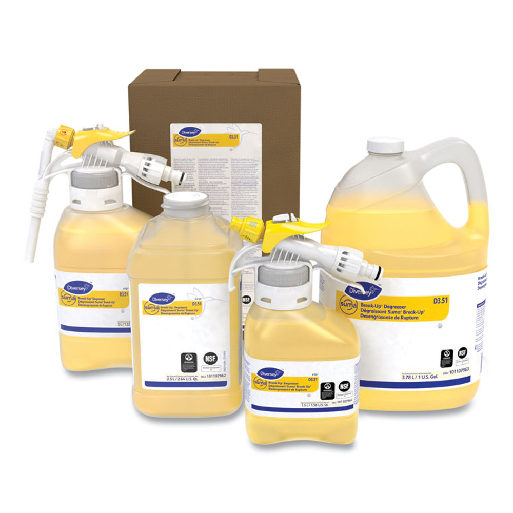 DIVERSEY 101107963 Suma Break-Up Degreaser D3.51, Characteristic Scent, 1 gal Bottle, 4/Carton
