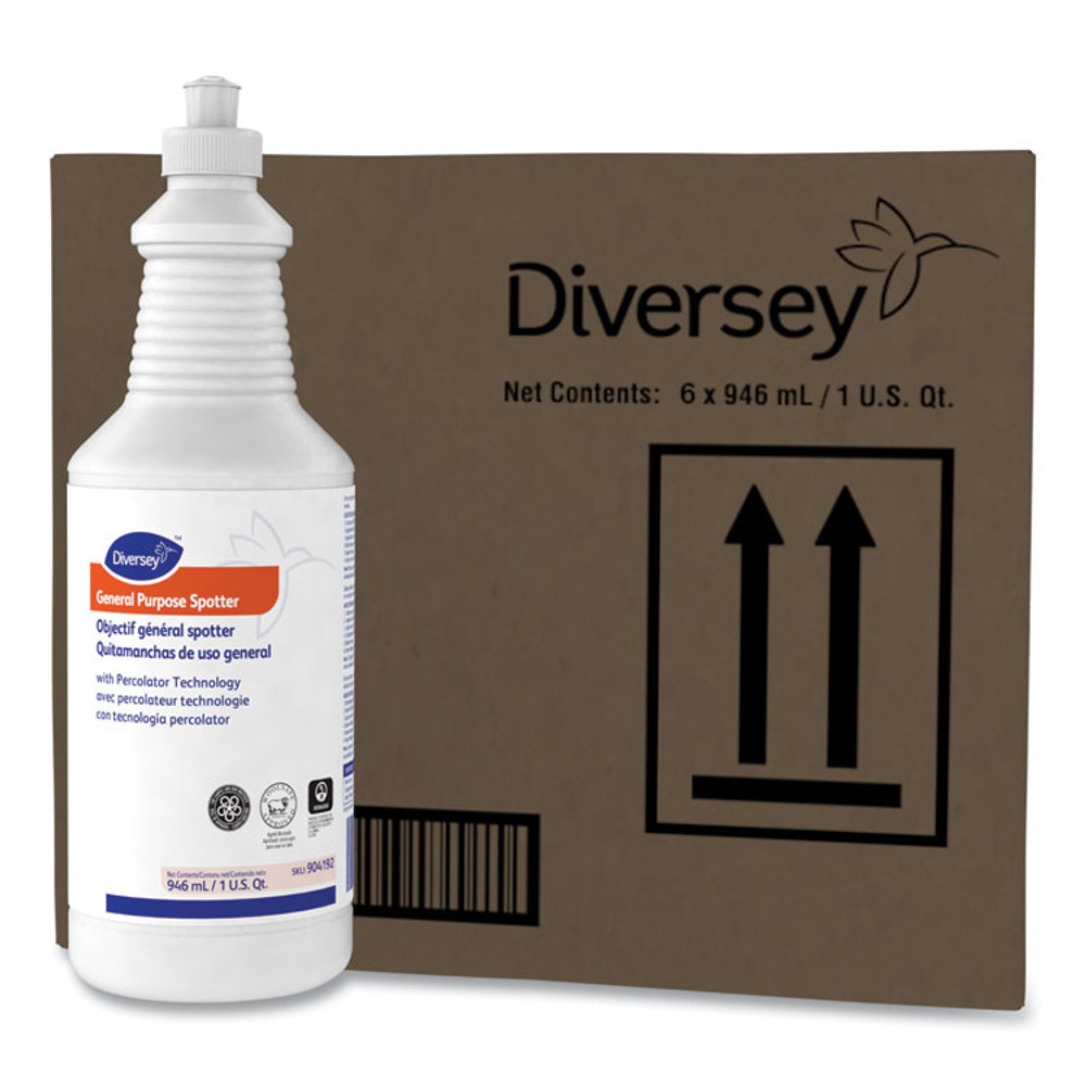 DIVERSEY 101109763 General Purpose Spotter, Floral Scent, Liquid, 1 qt Squeeze Bottle, 6/Carton