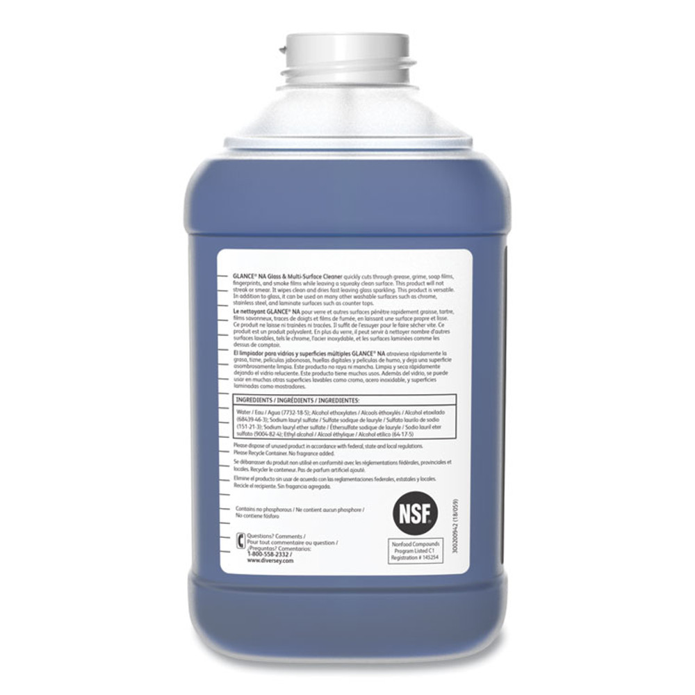 DIVERSEY 101109690 Glance Glass and Multi-Surface Cleaner, Liquid , 84.5 oz Bottle, 2/Carton
