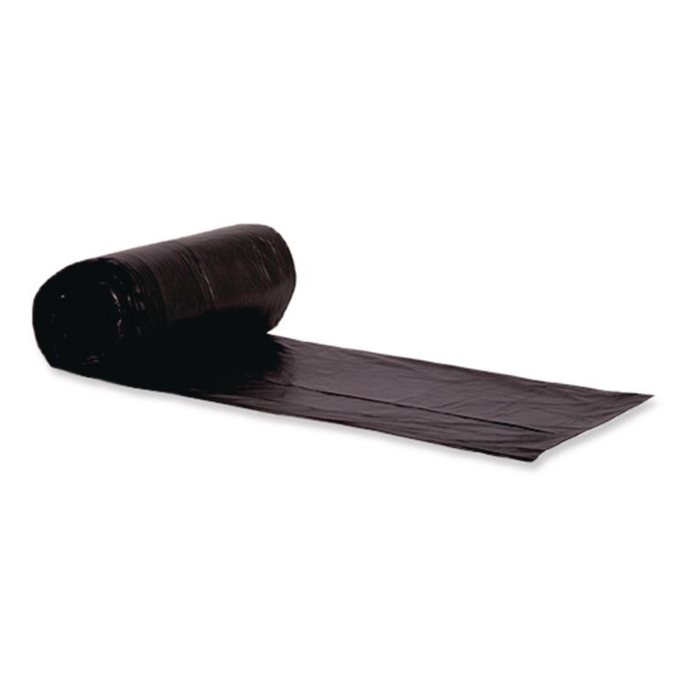 HERITAGE X7658QK Reprocessed Resin Can Liners, 60 gal, 2 mil, 38" x 58", Black, 100/Carton