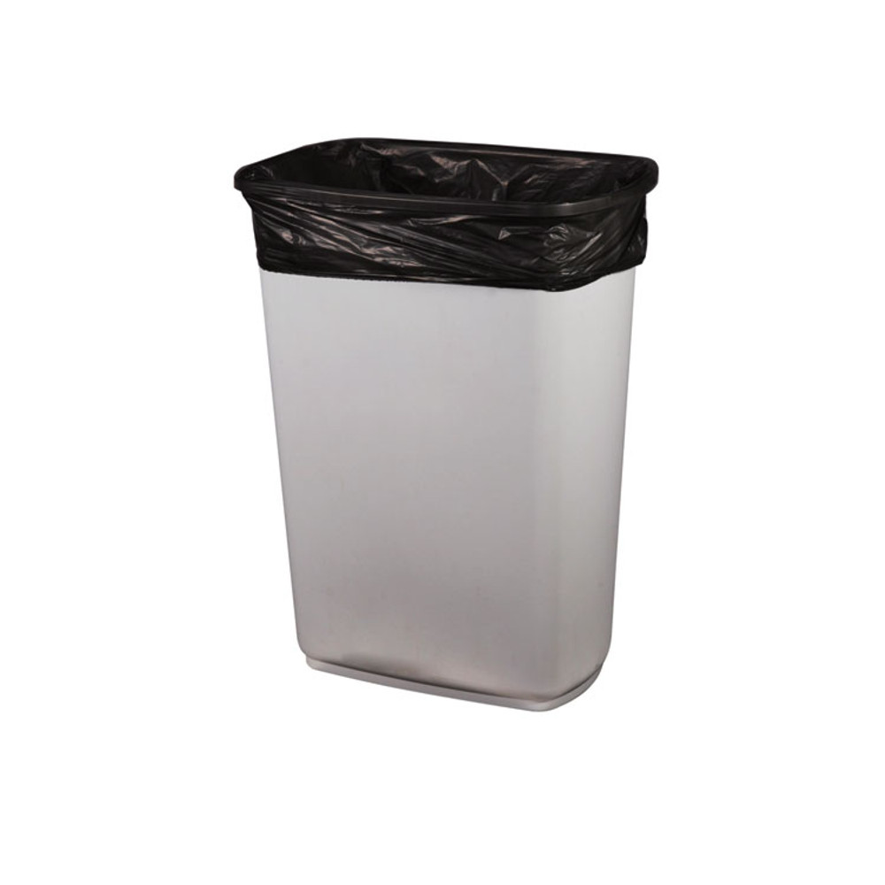 HERITAGE X7658QK Reprocessed Resin Can Liners, 60 gal, 2 mil, 38" x 58", Black, 100/Carton